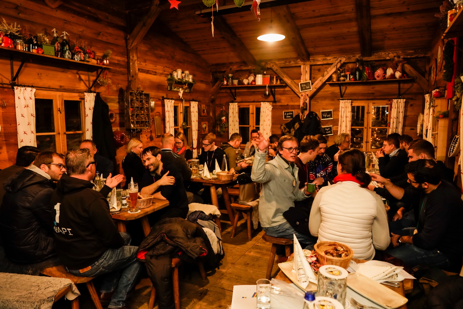 Cabin dinner party