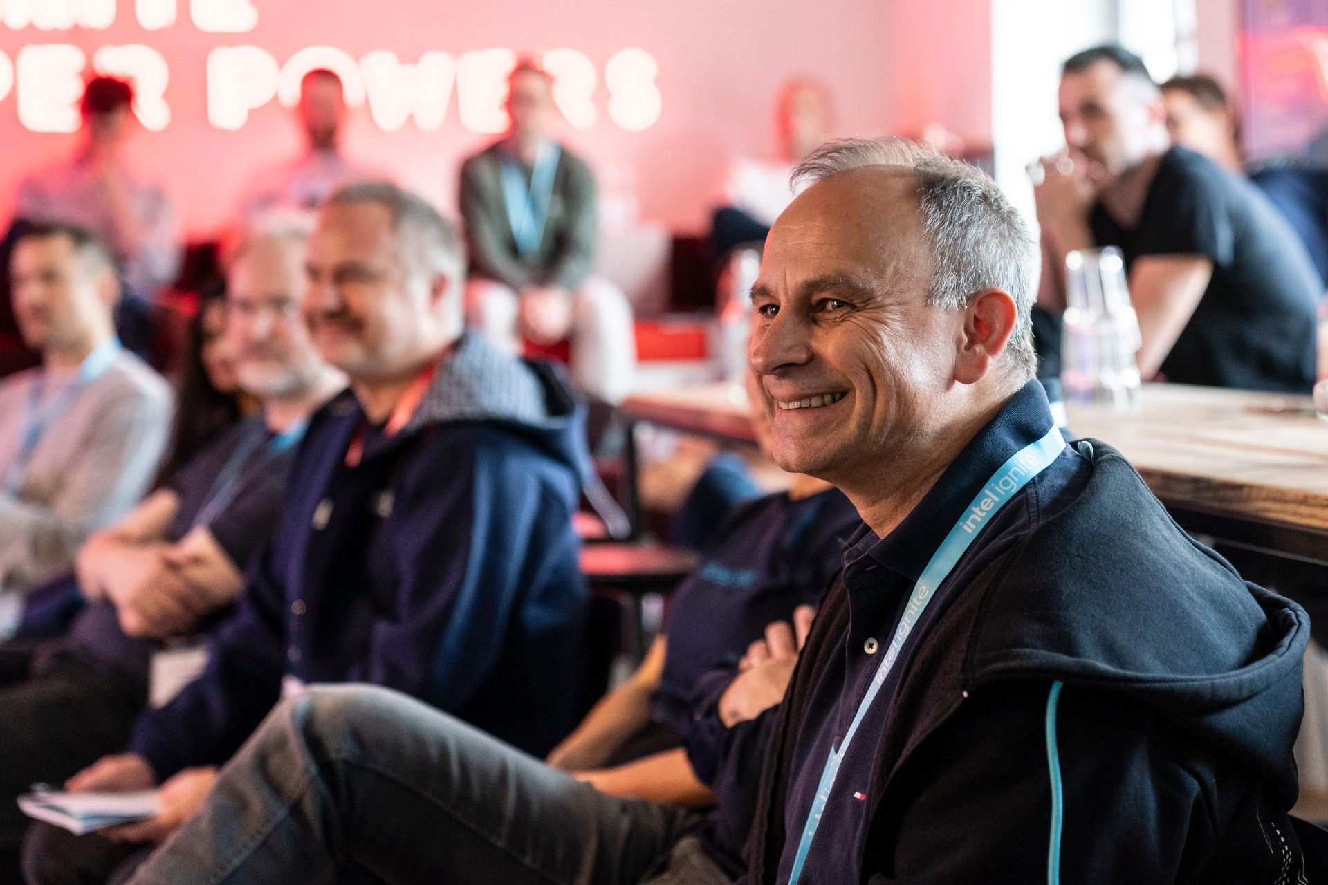 Smiling attendee