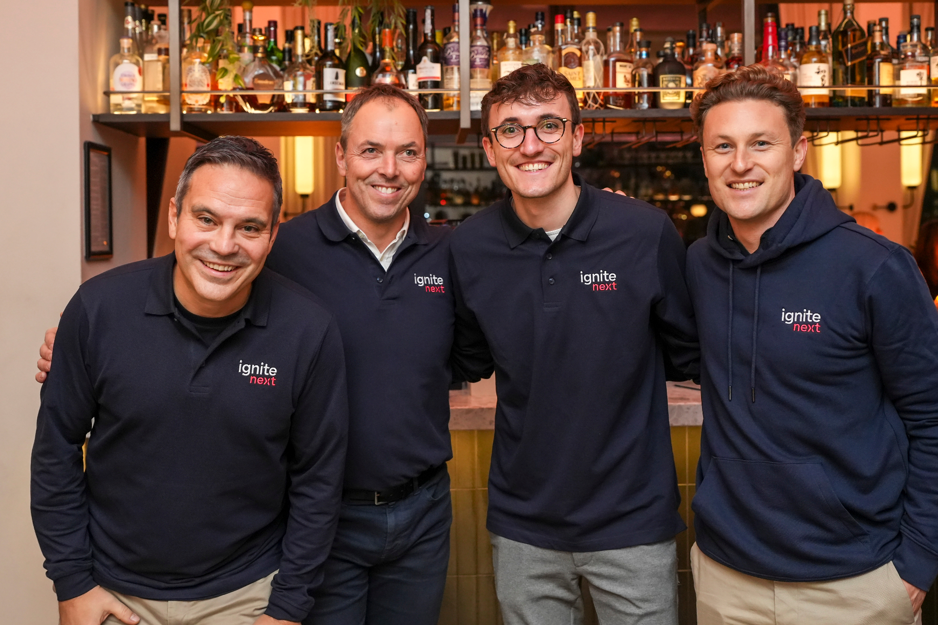 Team at bar