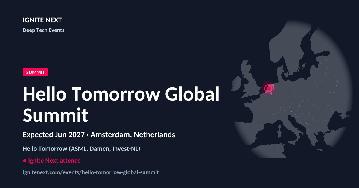 Hello Tomorrow Global Summit - next edition expected June 2027